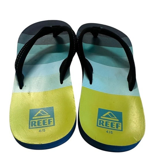 Reef Youth Ahi Beach Flip Flops Sandals Size 4/5 - Picture 2 of 5